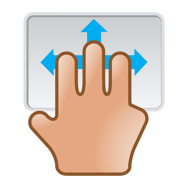 Finger gesture icon color vector illustration