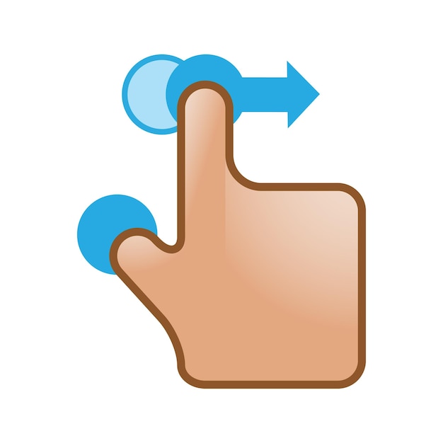 Finger gesture icon color vector illustration