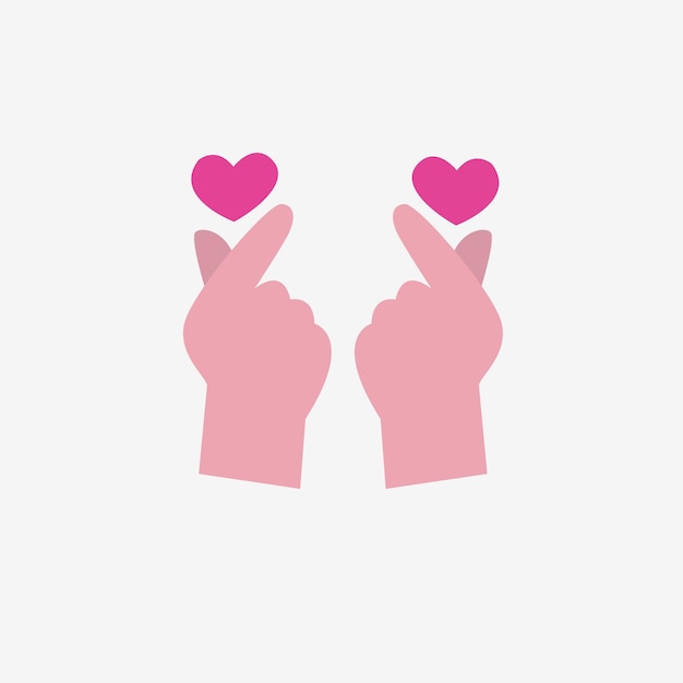 Finger Heart, hand with heart, symbol of love