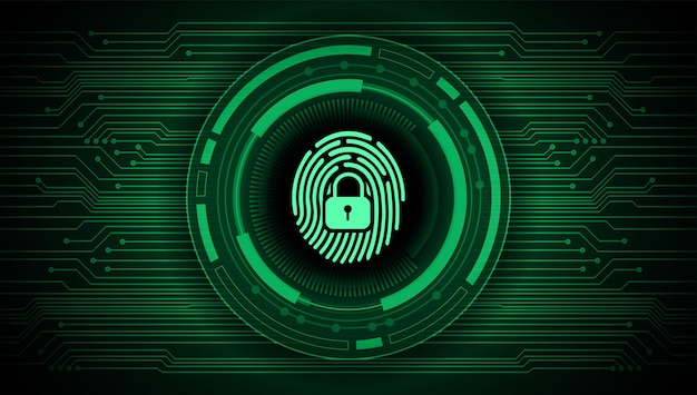 Finger print network cyber security background