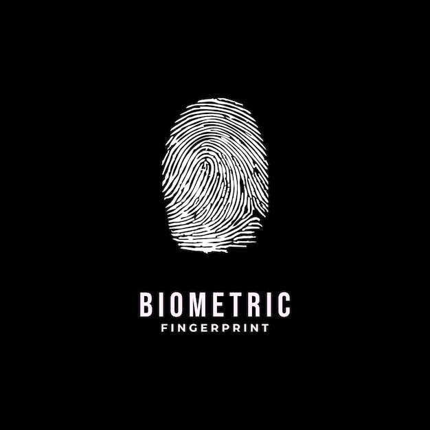 fingerprint biometric vector template. finger stamp graphic illustration.