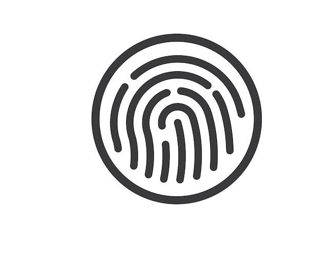 Fingerprint logo icon illustration vector template