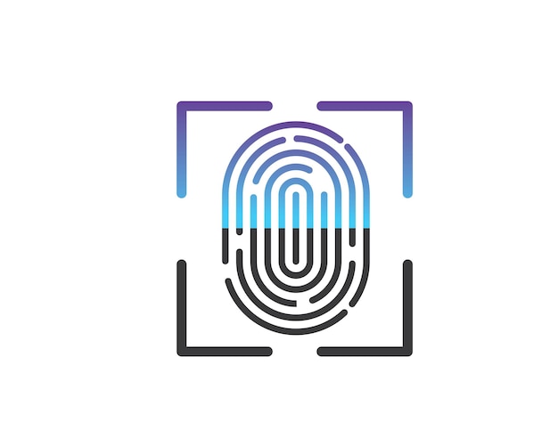 Fingerprint logo icon illustration vector template