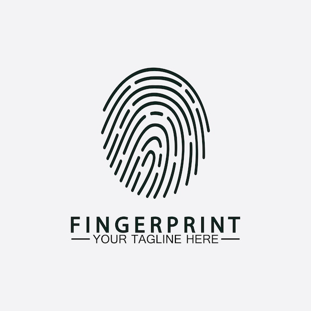 Fingerprint logo vector icon illustration template