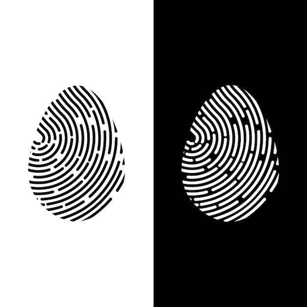 Fingerprint logo vector illustration