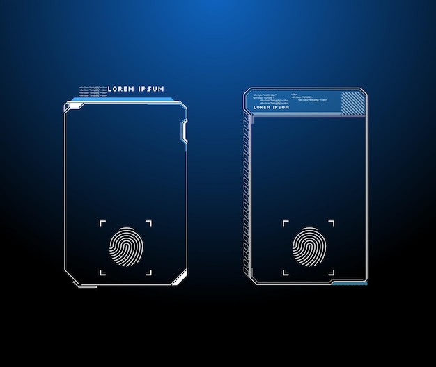 Fingerprint Scanning Technology Concept vector