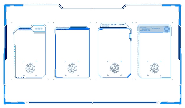 Fingerprint Scanning Technology Concept vector