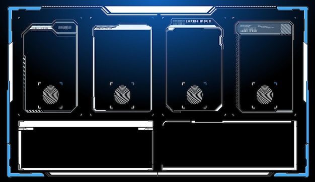 Fingerprint Scanning Technology Concept vector