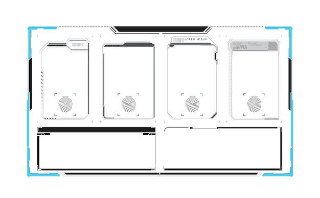 Fingerprint Scanning Technology Concept vector