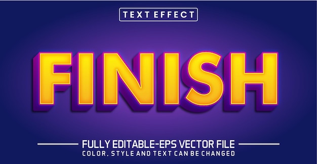 Finish font Text effect editable