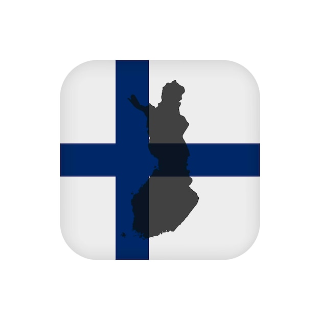 Finland flag official colors Vector illustration