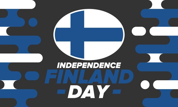 Vector finland independence day finnish national happy holiday finland flag vector art