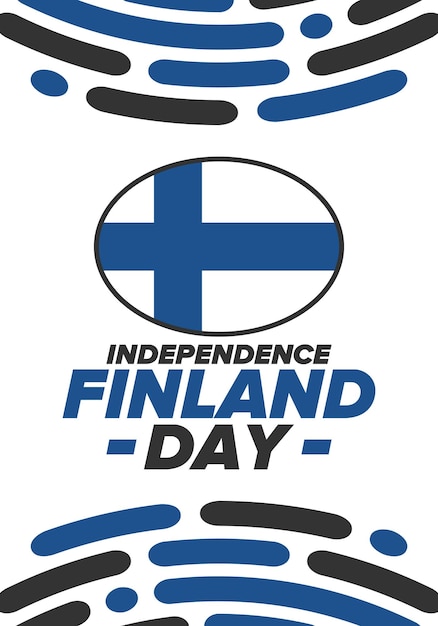 Finland Independence Day Finnish national happy holiday Finland flag Vector art