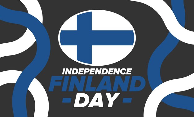 Vector finland independence day finnish national happy holiday finland flag vector art