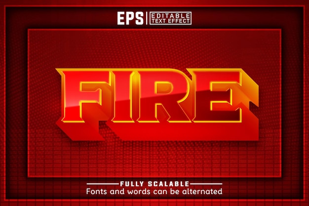 fire 3d Editable text effect