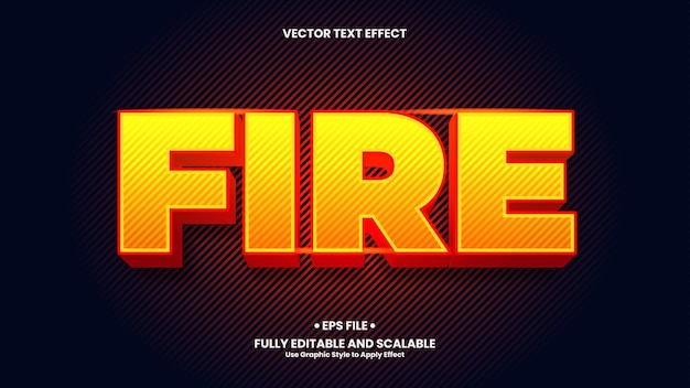 Fire 3D Text Effect