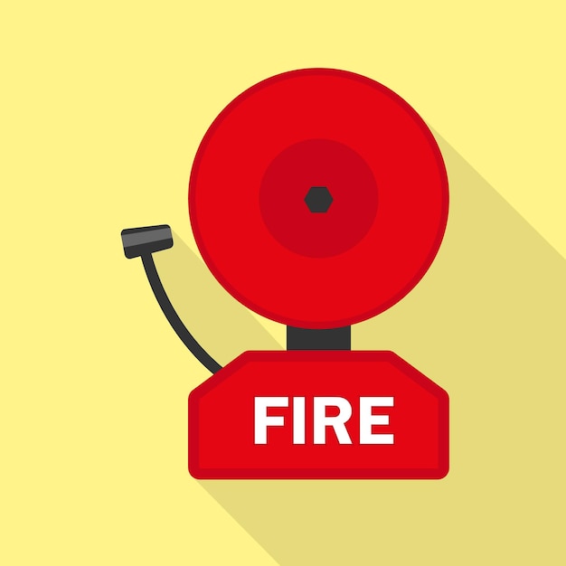 Fire alarm icon Flat illustration of fire alarm vector icon for web design