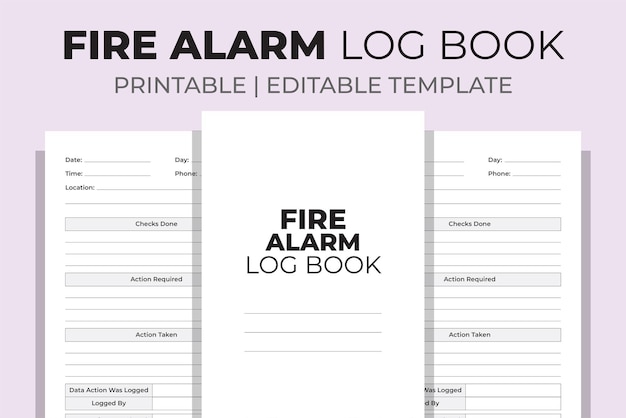 Fire Alarm Log Book KDP Interior