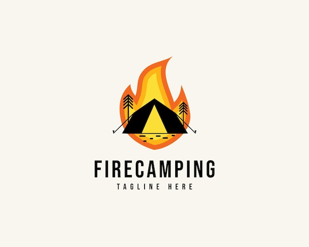 Fire Camping Logo Design