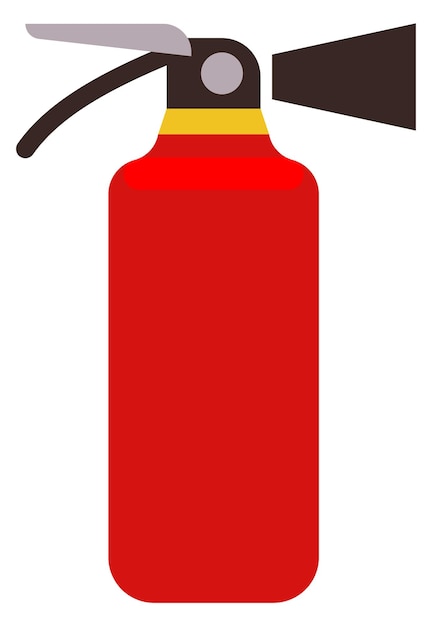 Fire extinguisher icon Red safety tool Alarm symbol