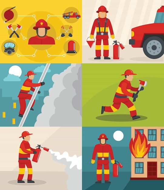 Fire fighter background