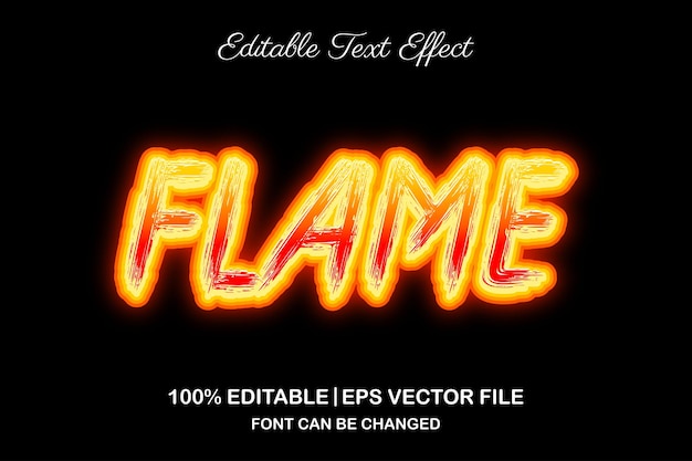 Fire flame 3d editable text effect