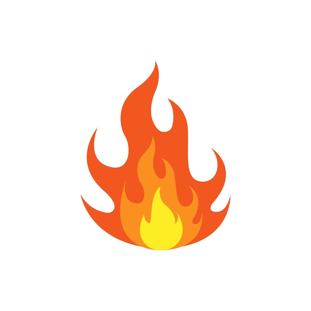 Fire flame icon design template vector