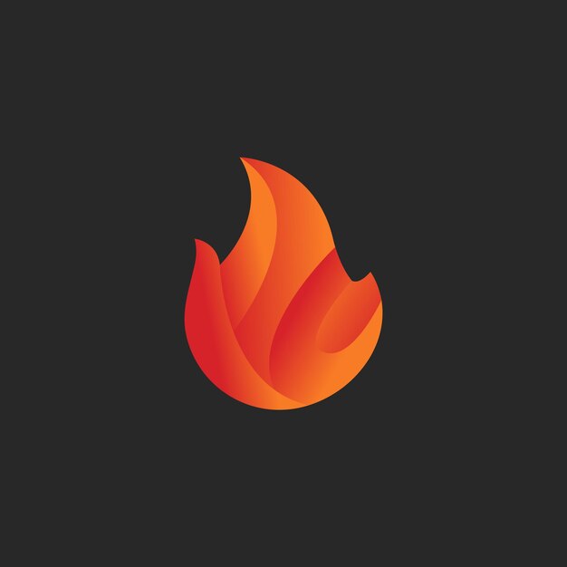 Vector fire flame icon logo design illustration 2