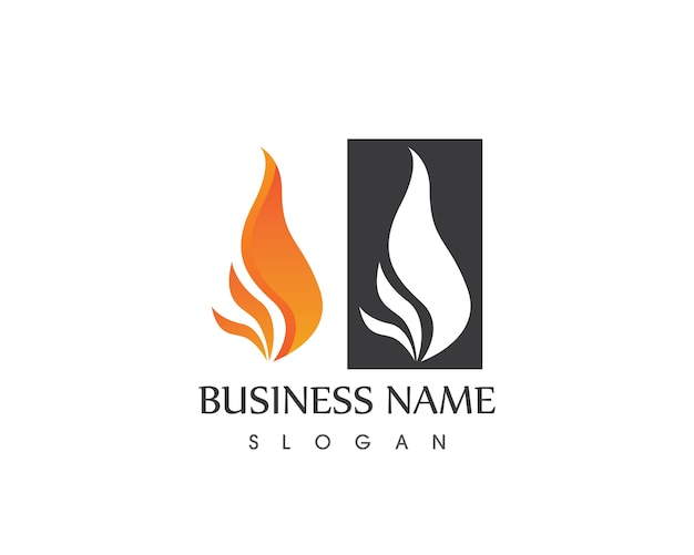 Fire flame icon logo template