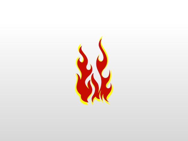 Fire flame icon Oil gas and energy concept and hot food Flat design vector illustration