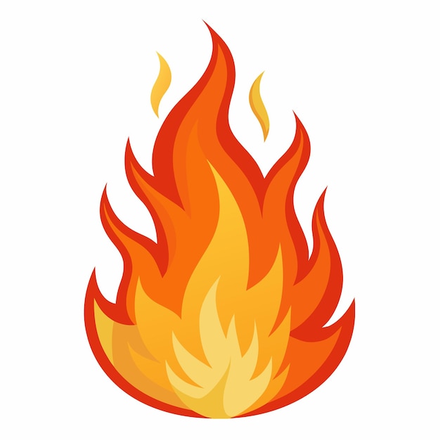 Vector fire flame icon vector or flame sticker