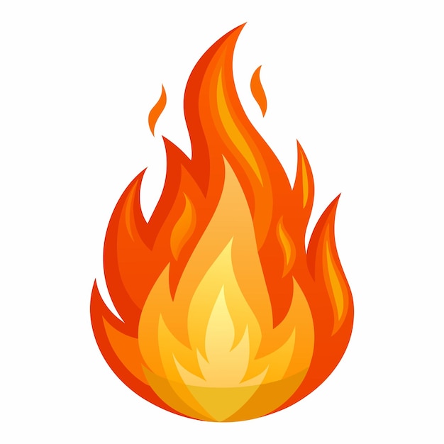 Vector fire flame icon vector or flame sticker