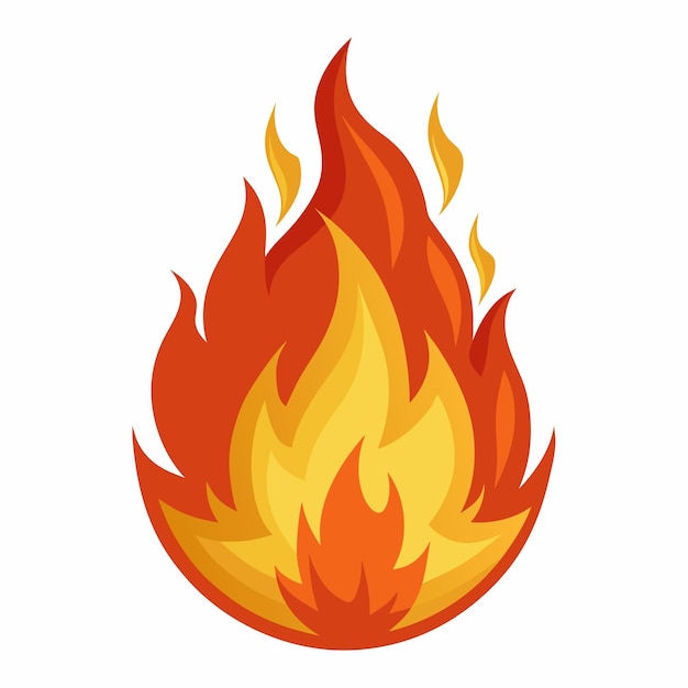 Vector fire flame icon vector or flame sticker