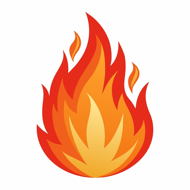 Fire flame icon vector or Flame sticker