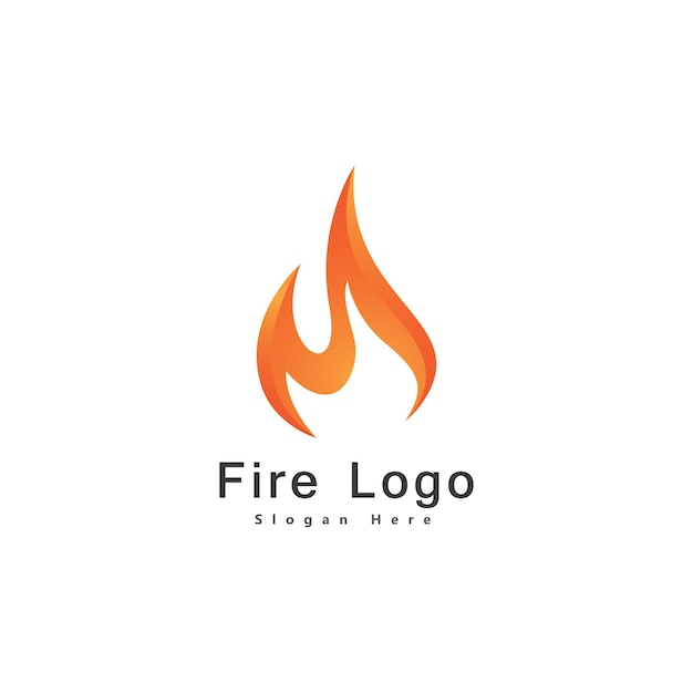 Fire Flame Logo design vector template drop silhouette. Creative Droplet Burn Elegant Bonfire Logotype Fire Logo concept icon.