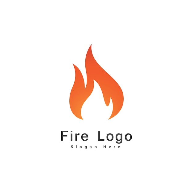 Fire Flame Logo design vector template drop silhouette. Creative Droplet Burn Elegant Bonfire Logotype Fire Logo concept icon.