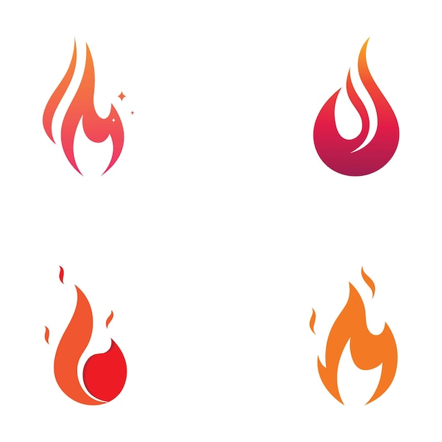 Fire or flame logo fireball logo and embers Using a vector illustration template design concept