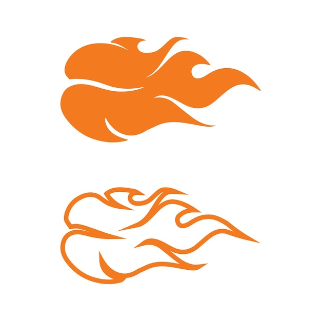 Fire flame logo icon vector design template