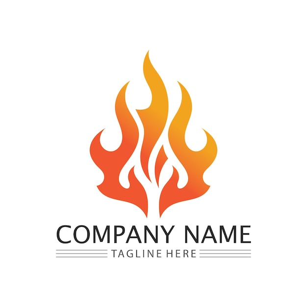 Fire flame logo icon vector design template