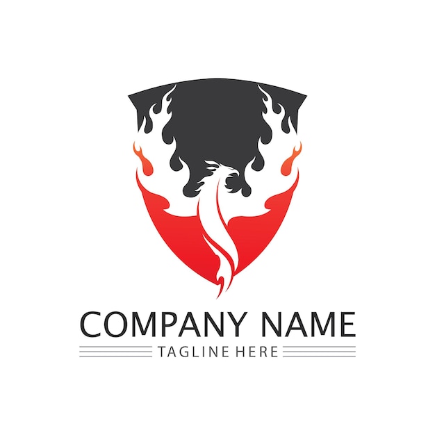 Fire flame logo icon vector design template