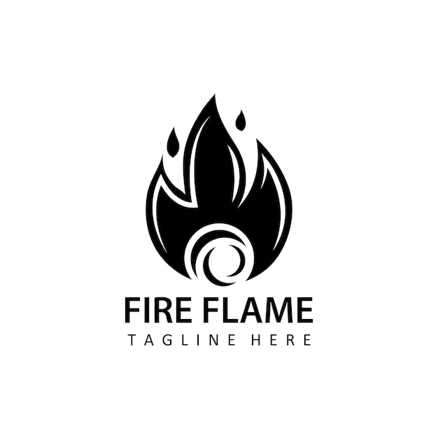 Fire flame logo template design vector