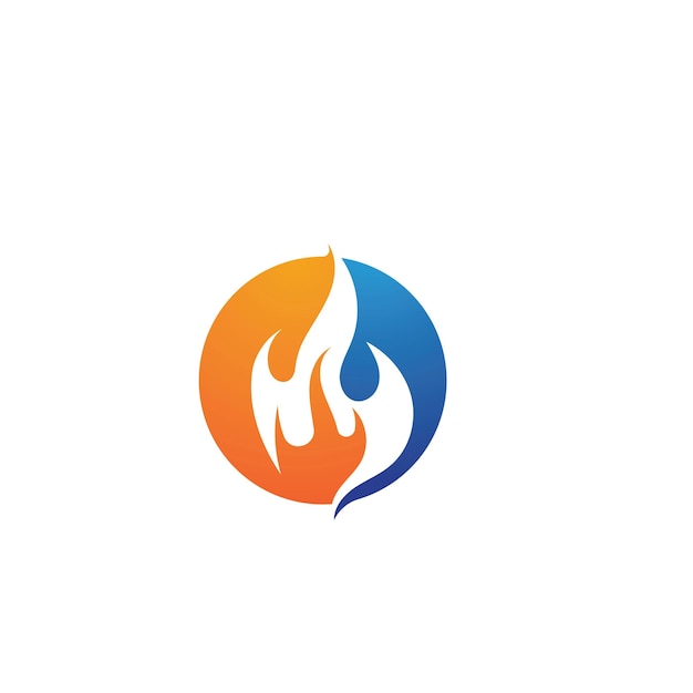 Fire flame Logo Template vector icon Oil gas and energy logo