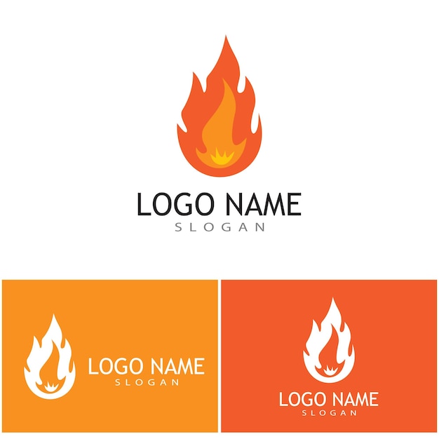 Fire flame Logo vector concept design