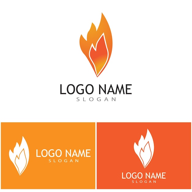 Fire flame Logo vector concept design