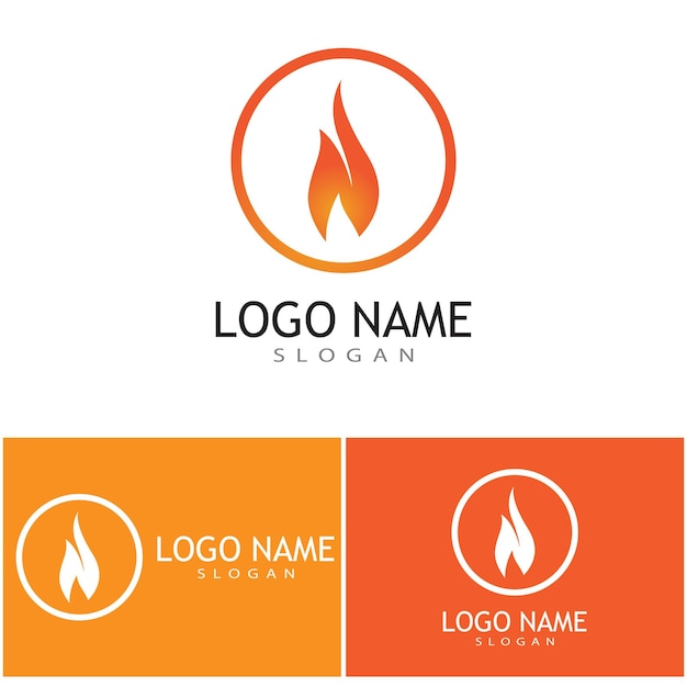 Fire flame Logo vector concept design