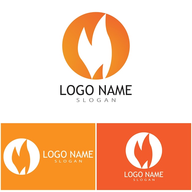 Fire flame Logo vector concept design