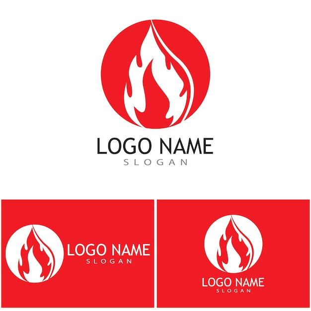 Fire flame Logo vector concept design