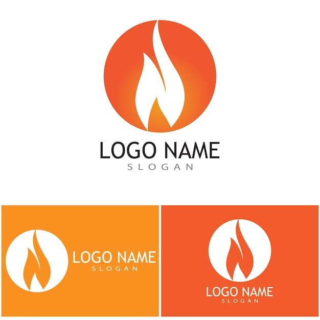 Fire flame Logo vector concept design