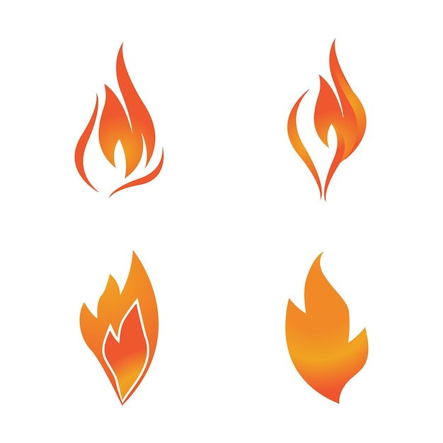 Fire flame Logo vector Oil gas and energy logo concept