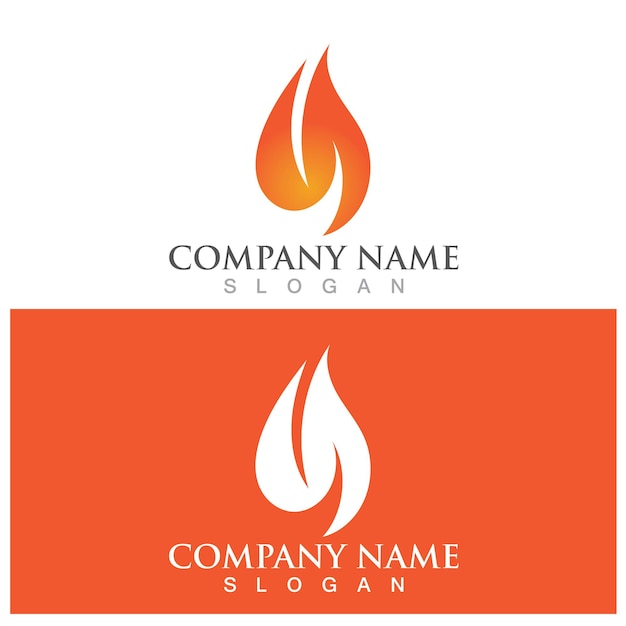 Fire flame logo and vector template